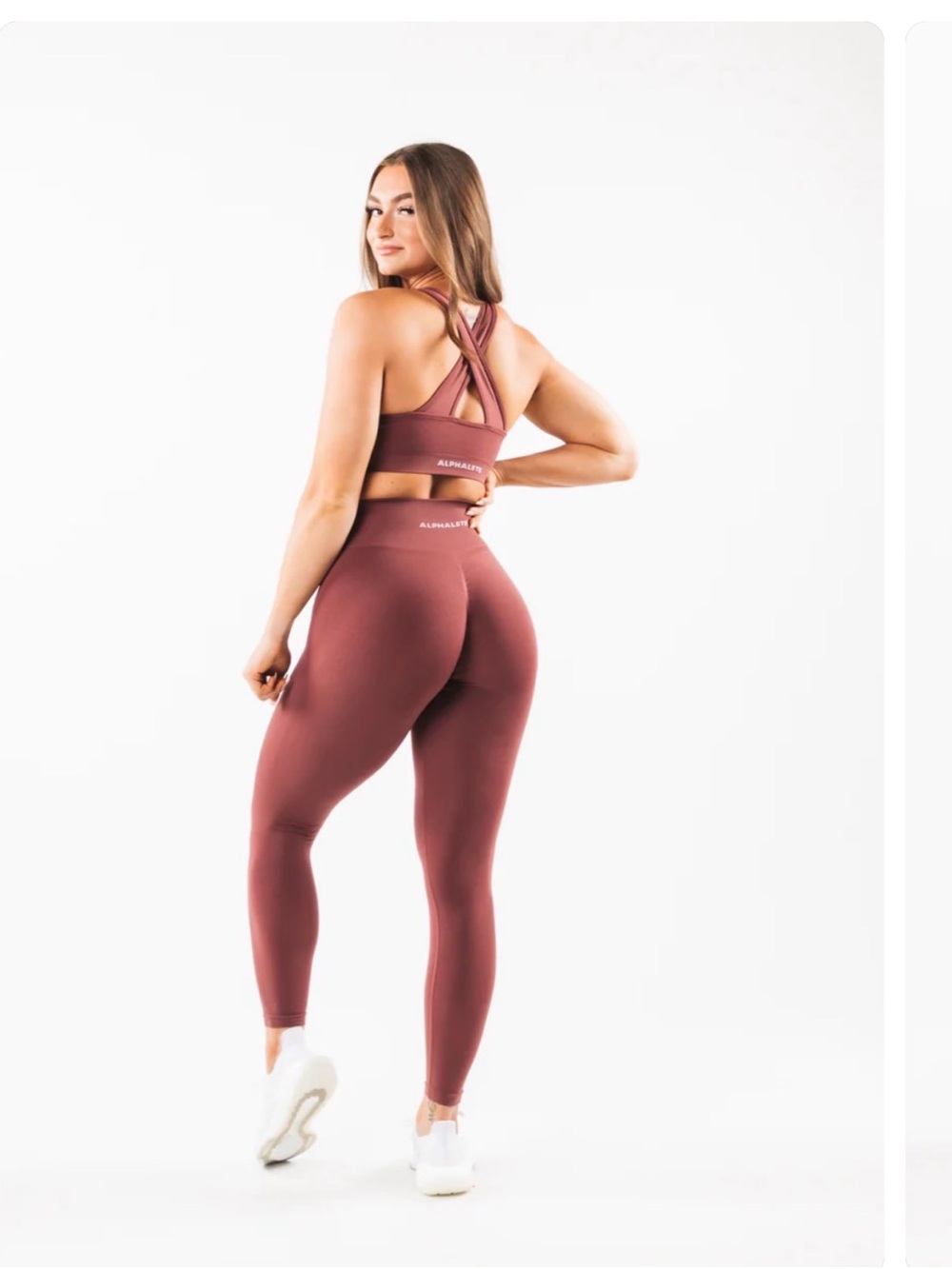 Alphalete Amplify Ultra High-Rise Leggings in Autumn